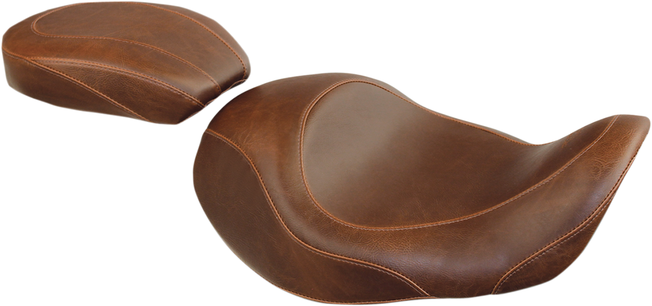 MUSTANG Wide Tripper Forward Solo Seat - Brown 76708