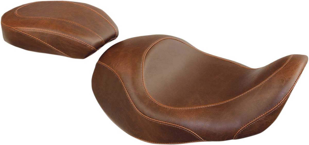 MUSTANG Wide Tripper Forward Solo Seat - Brown 76708