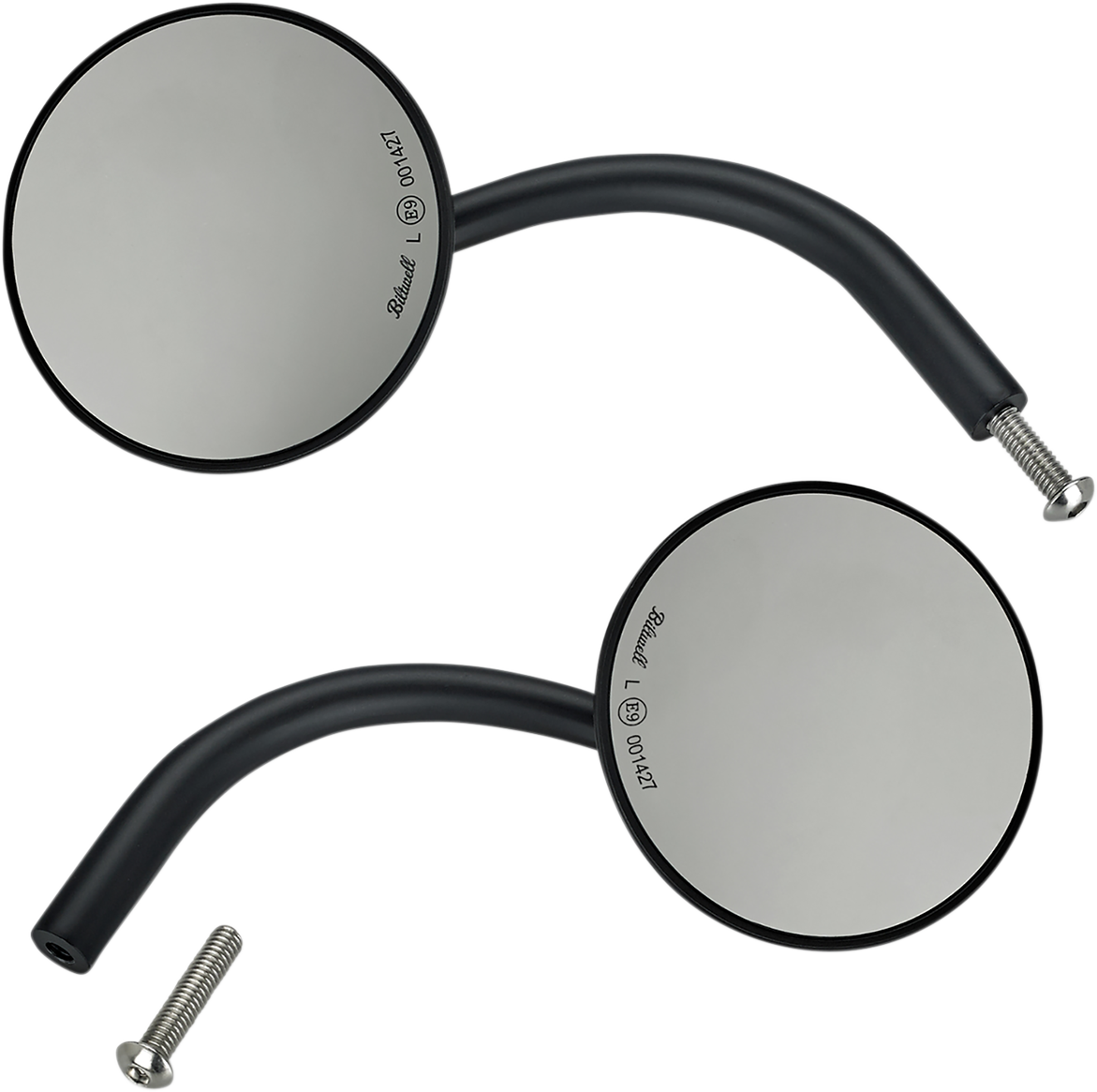 BILTWELL Mirror - Round - Black 6503-400-132