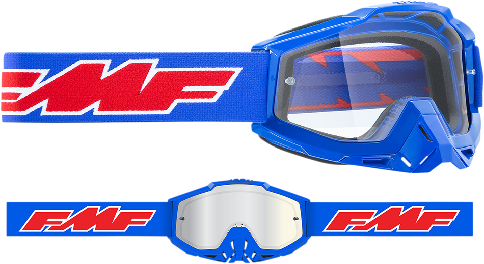 FMF Youth PowerBomb Goggles - Rocket - Blue - Clear F-50047-00002 2601-2994
