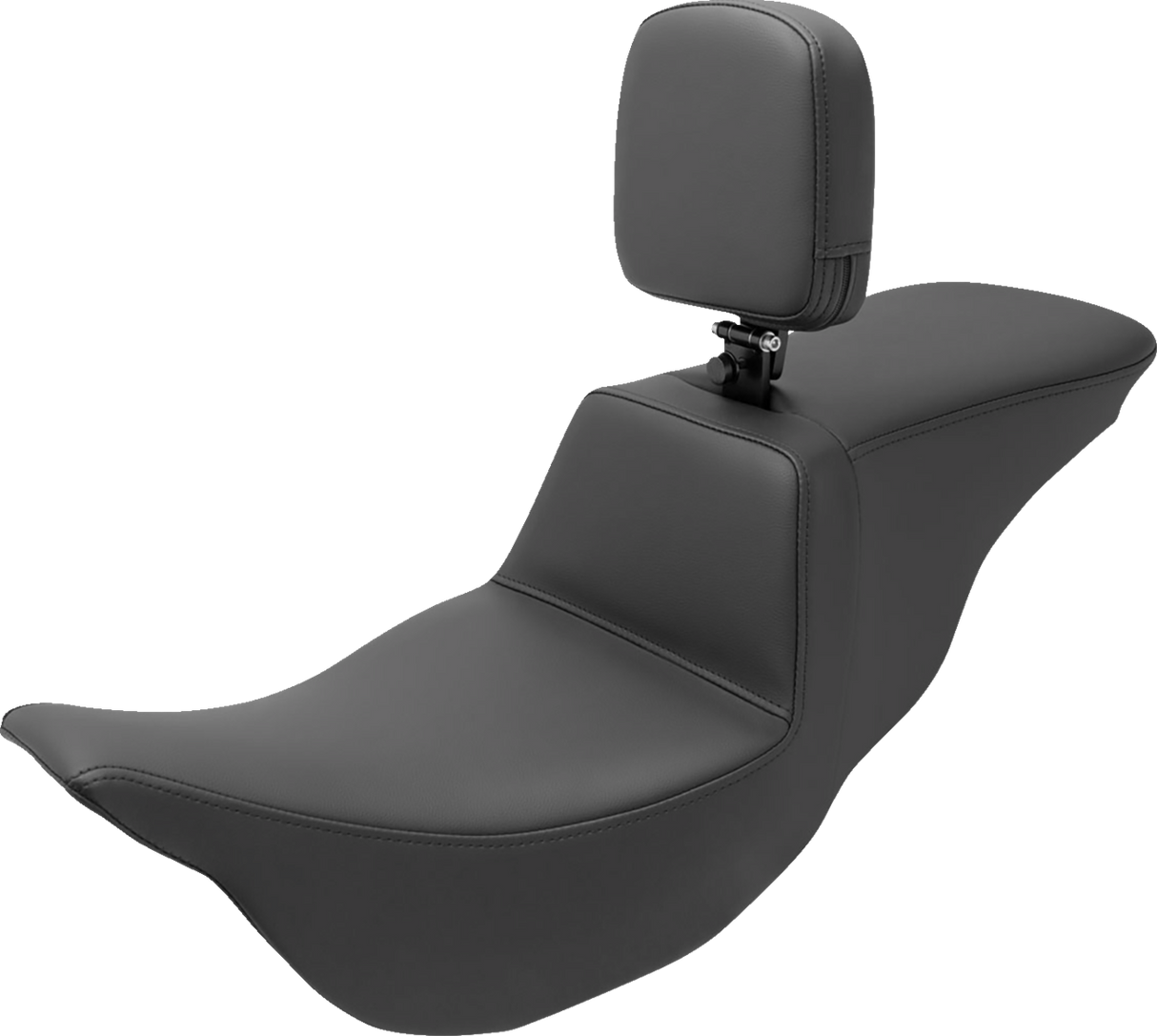 SADDLEMEN Tour Step Up Seat - Rider Backrest - Plain - FL '08-'22 808-07B-194BR