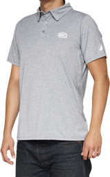 100% Corpo Polo Shirt - Heather Gray/White - 2XL 35019-252-14