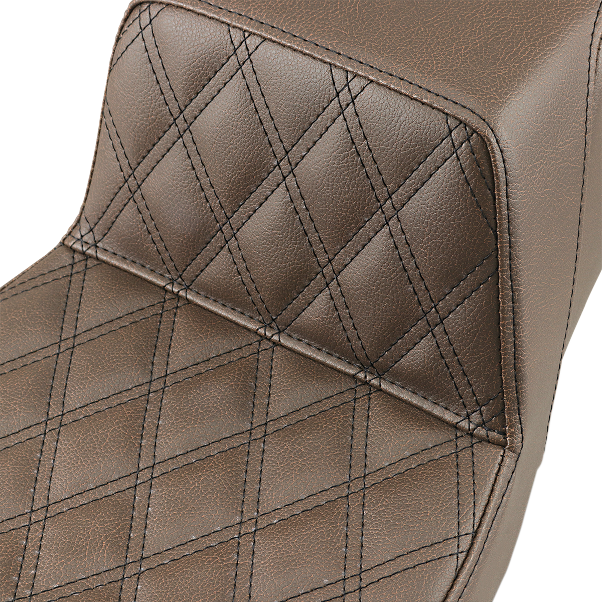 SADDLEMEN Step-Up Seat - Front Lattice Stitch - Brown 897-06-172BR