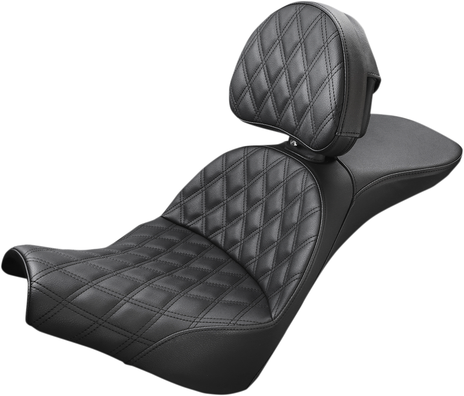 SADDLEMEN Explorer Seat - Lattice Stitched - Backrest 818-30-030LS