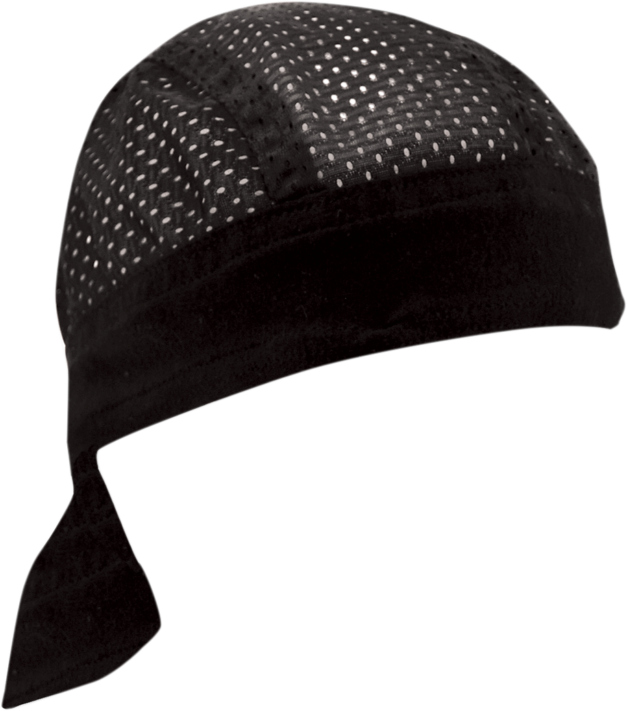 ZAN HEADGEAR Flydanna Vented Sport Headwrap - Black ZVS114