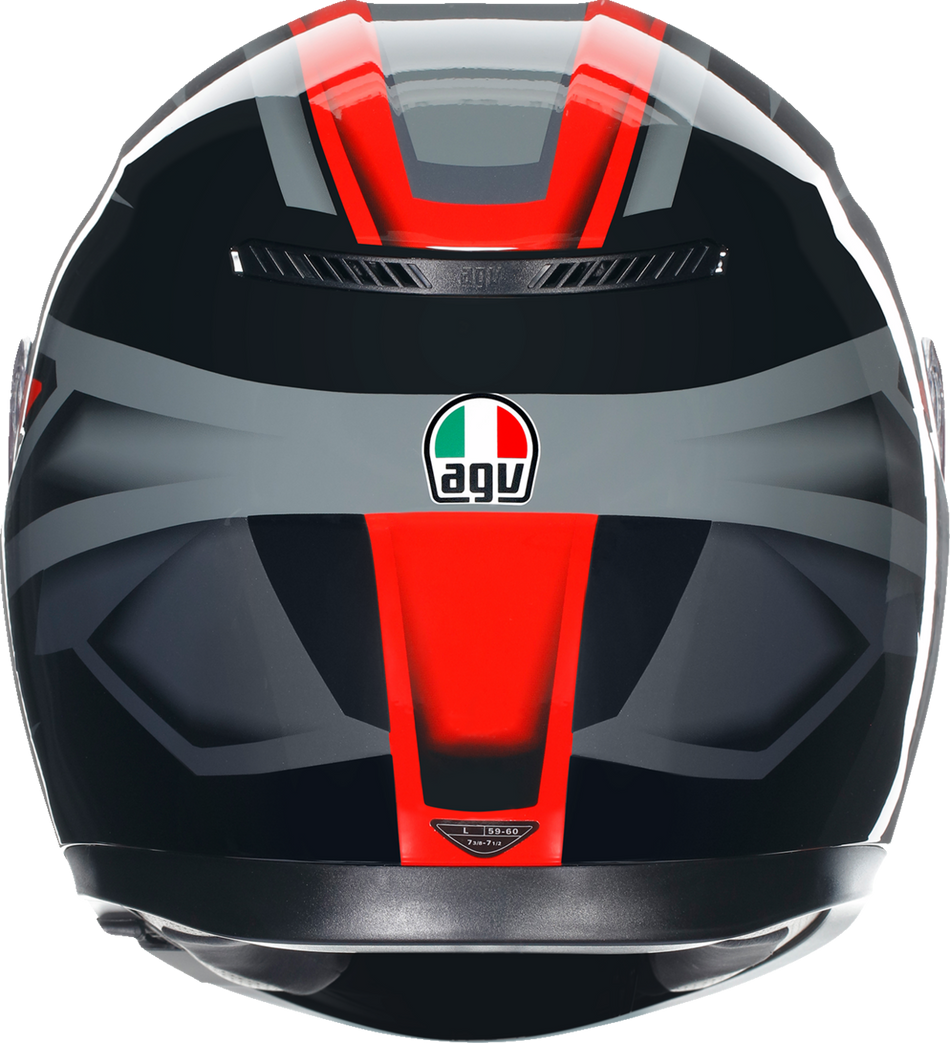 AGV K3 Helmet - Compound - Black/Red - Small 2118381004009S