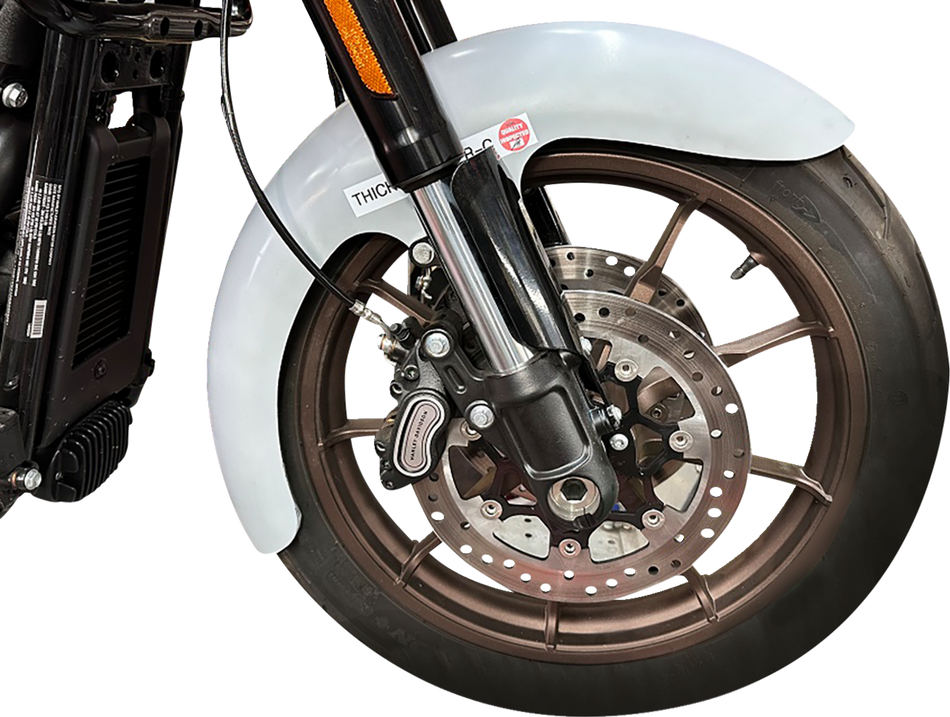 PAUL YAFFE BAGGER NATION Thicky Front Fender - 19" Wheel - With Black Adaptor - M8 Low Rider S/ST THICKY-19-LR-18L-SL