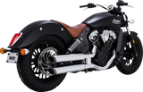 VANCE & HINES 3" Twin Slash Slip-On Mufflers - Chrome Indian Scout  2015-2022 18323 1801-1528