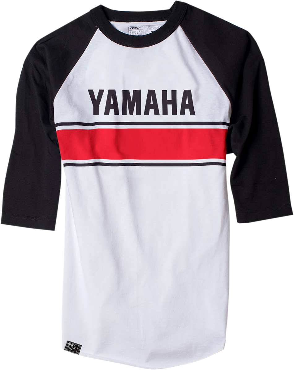 FACTORY EFFEX Yamaha Vintage Baseball T-Shirt - White/Black - Large 17-87234