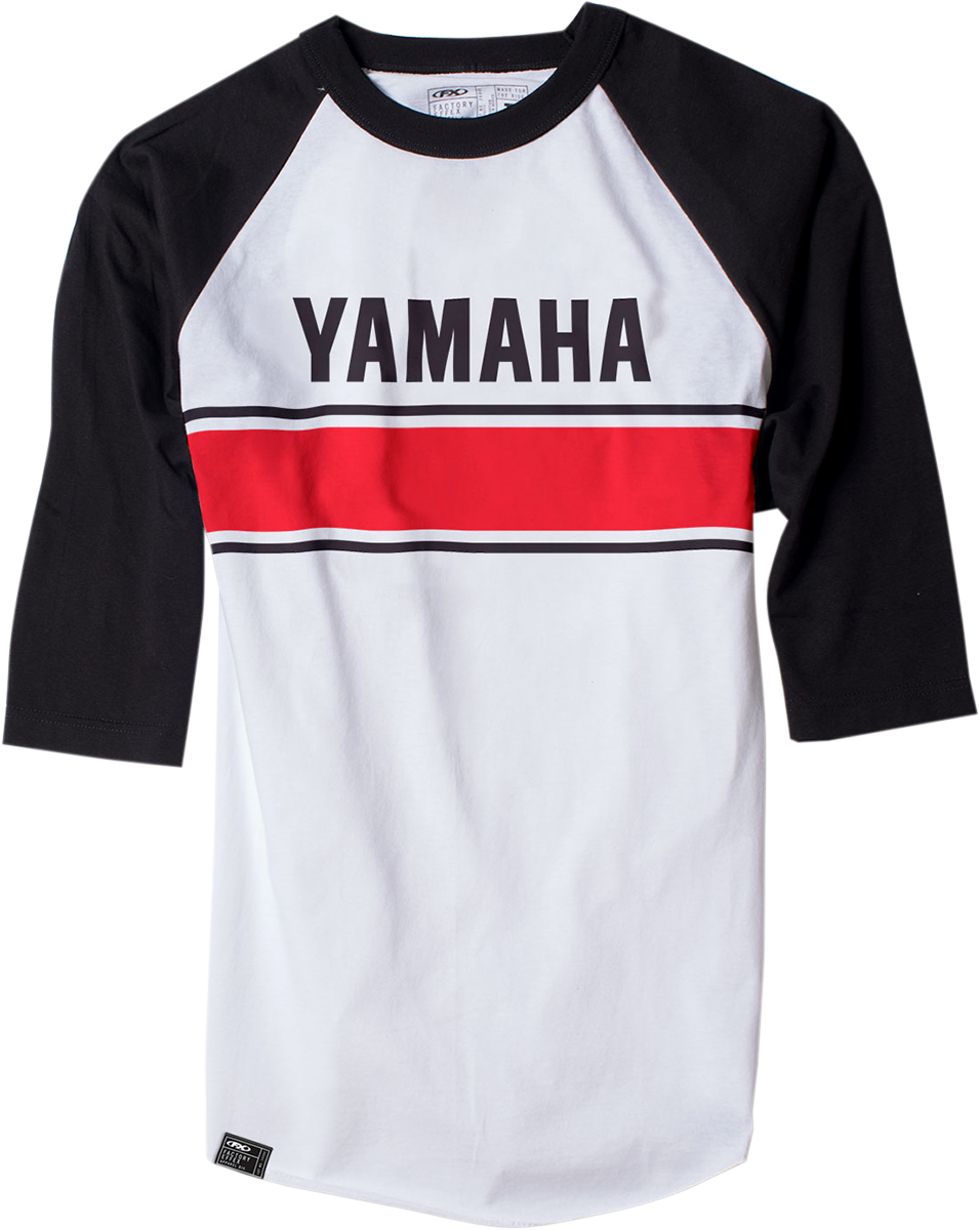 FACTORY EFFEX Yamaha Vintage Baseball T-Shirt - White/Black - Large 17-87234