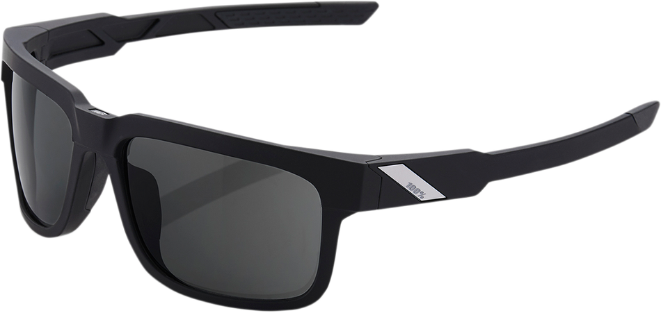 100% Type-S Sunglasses - Black - Smoke 61032-100-57