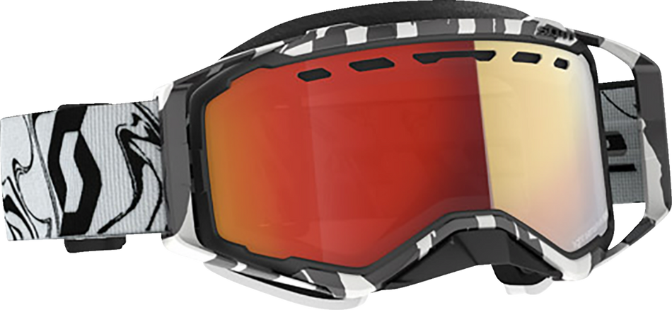 Gafas de nieve SCOTT Prospect - Sensibles a la luz - Mármol negro/blanco - Rojo cromado 278603-7082341 