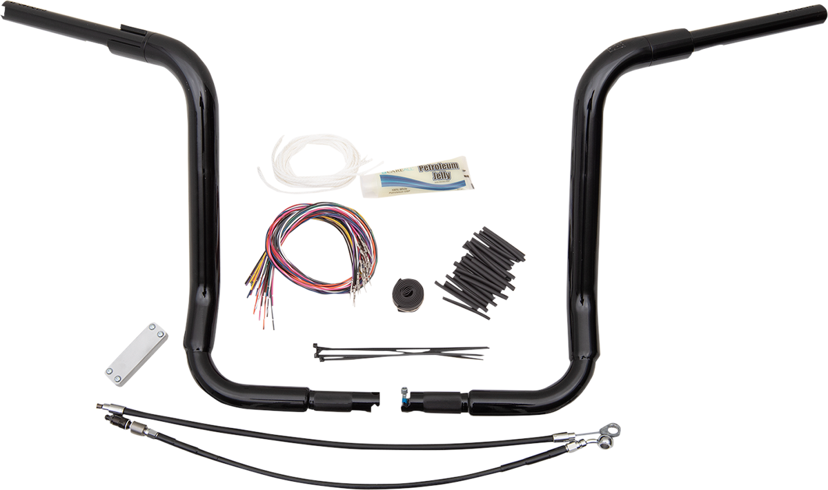 FAT BAGGERS INC. Handlebar Kit - Rounded Top - 16" - Black 809416-B