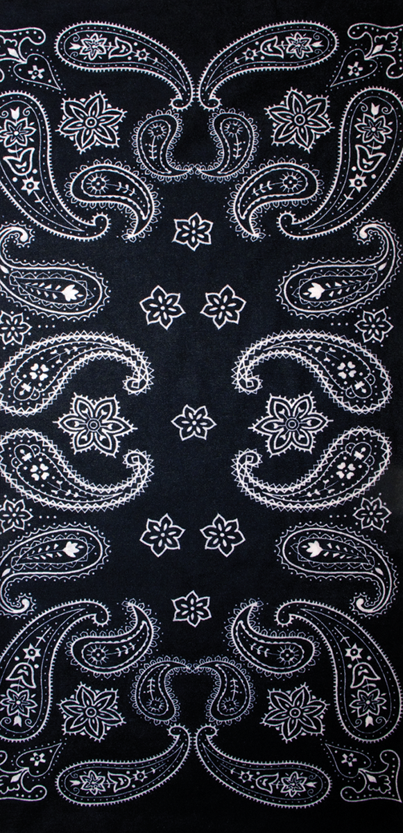 SCHAMPA & DIRT SKINS Neck Tube - Black/White Paisley TUBE-01