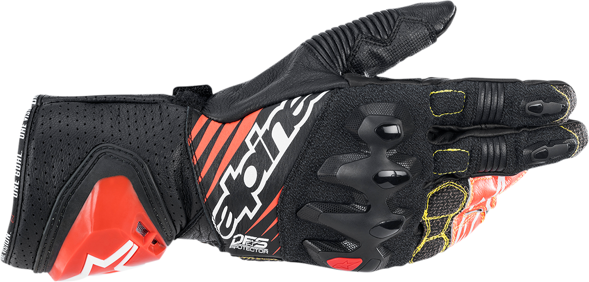 ALPINESTARS GP Tech v2 Handschuhe - Schwarz/Weiß/Fluo-Rot - Medium 3556622-1231-M