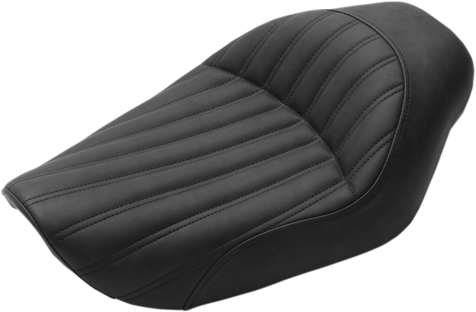 SADDLEMEN Knuckle Solo Seat - Ribbed - Black - FXD '96-'03 896-04-0023