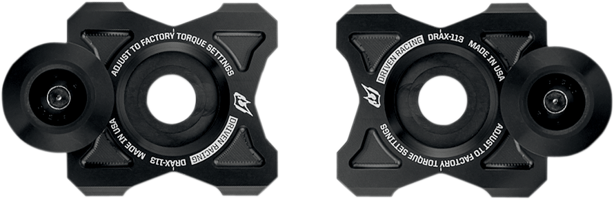 DRIVEN RACING Axle Block Sliders - Kawasaki - Black DRAX-113-BK