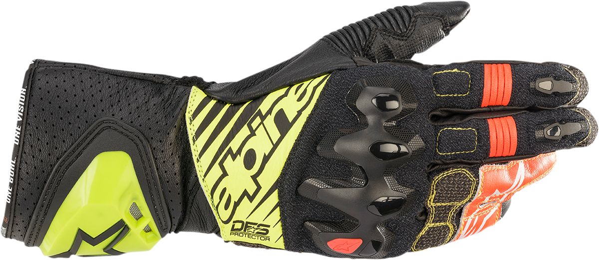 Guantes ALPINESTARS GP Tech v2 - Negro/Amarillo Fluo/Blanco/Rojo Fluo - 2XL 3556622-1503-2X 