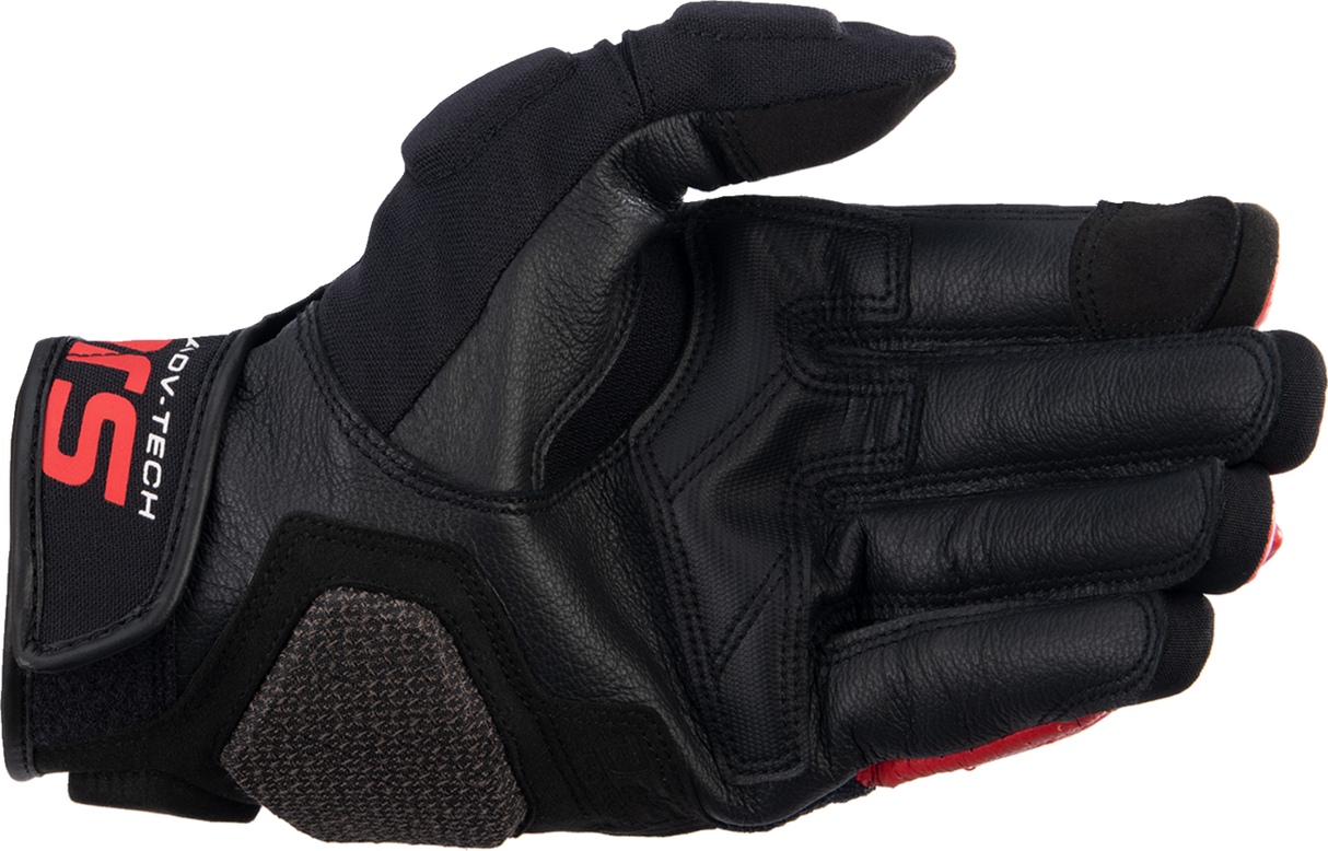 ALPINESTARS Halo-Handschuhe, Schwarz/Weiß/Leuchtend Rot, Größe S, 3504822-1304-S