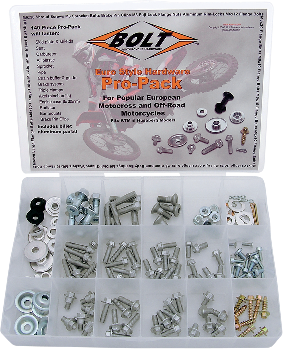 Paquete profesional europeo BOLT - 145 piezas 2004-EUPP 
