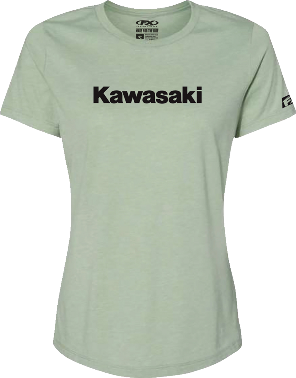 FACTORY EFFEX Women's Kawasaki T-Shirt - Light Heather Green - Large 27-87144