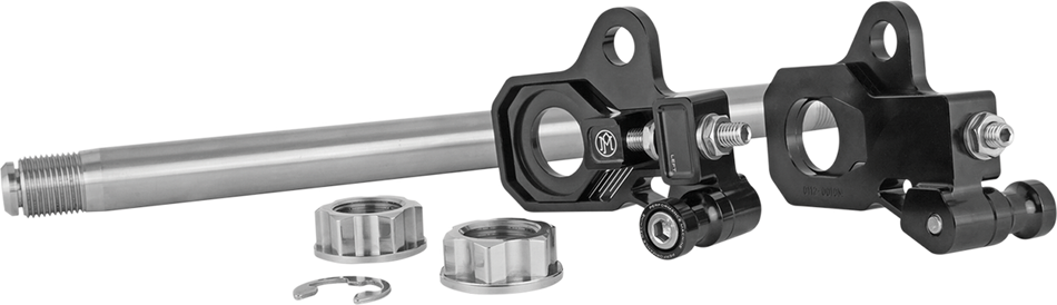 PERFORMANCE MACHINE (PM) Axle Adjuster Kit - Black - Rear 0117-0028M-B