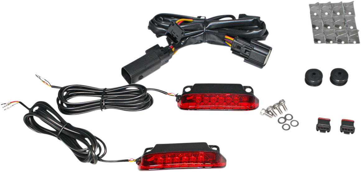 CUSTOM DYNAMICS Luggage Rack Light Bar - Red CD-LR-07-R