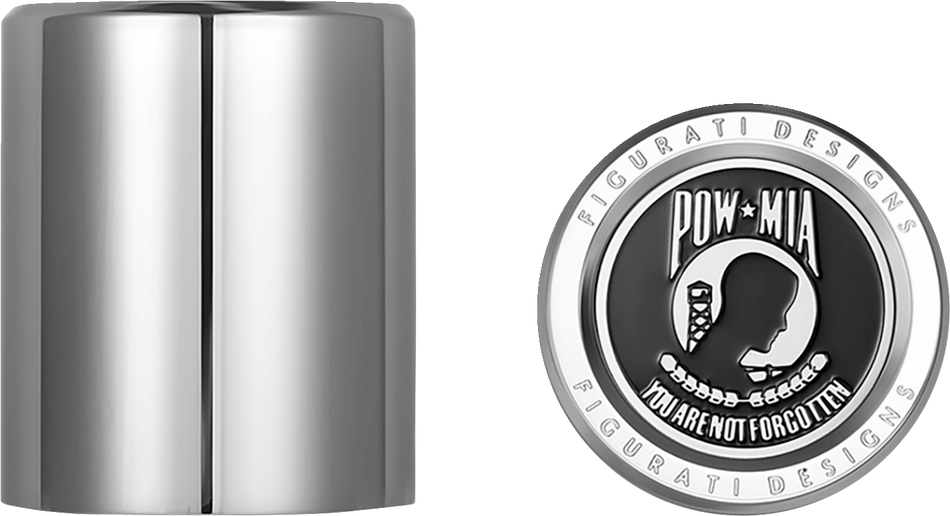 FIGURATI DESIGNS Docking Hardware Covers - POW MIA - Short - Stainless Steel FD50-DC-2530-SS