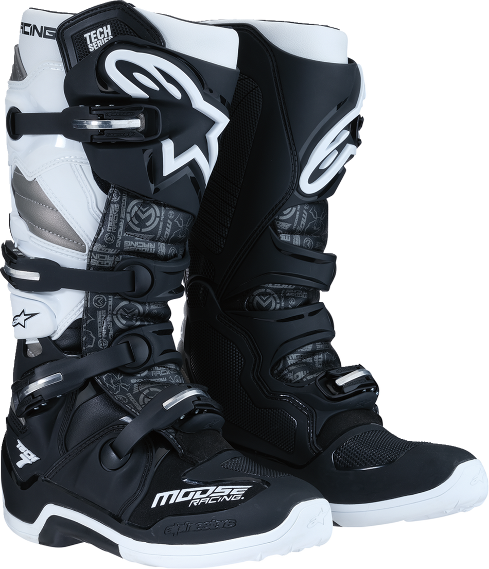 MOOSE RACING Tech 7 Boots - Black/White/Gray - US 13 0212024-153-13