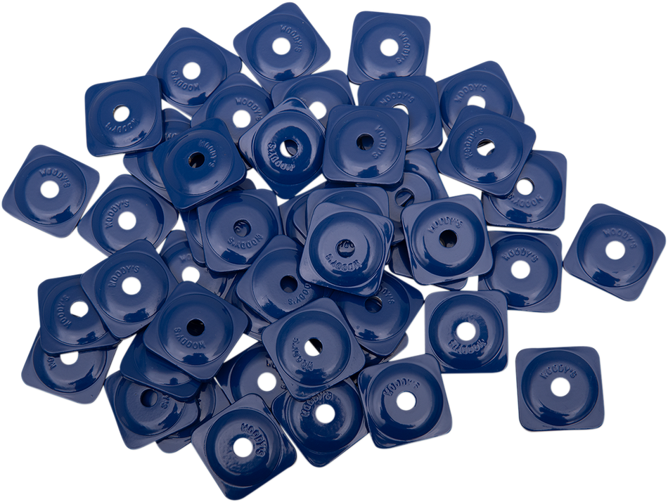 Placas de soporte WOODY'S - Azul - Cuadradas - Paquete de 48 ASG-3795-48 