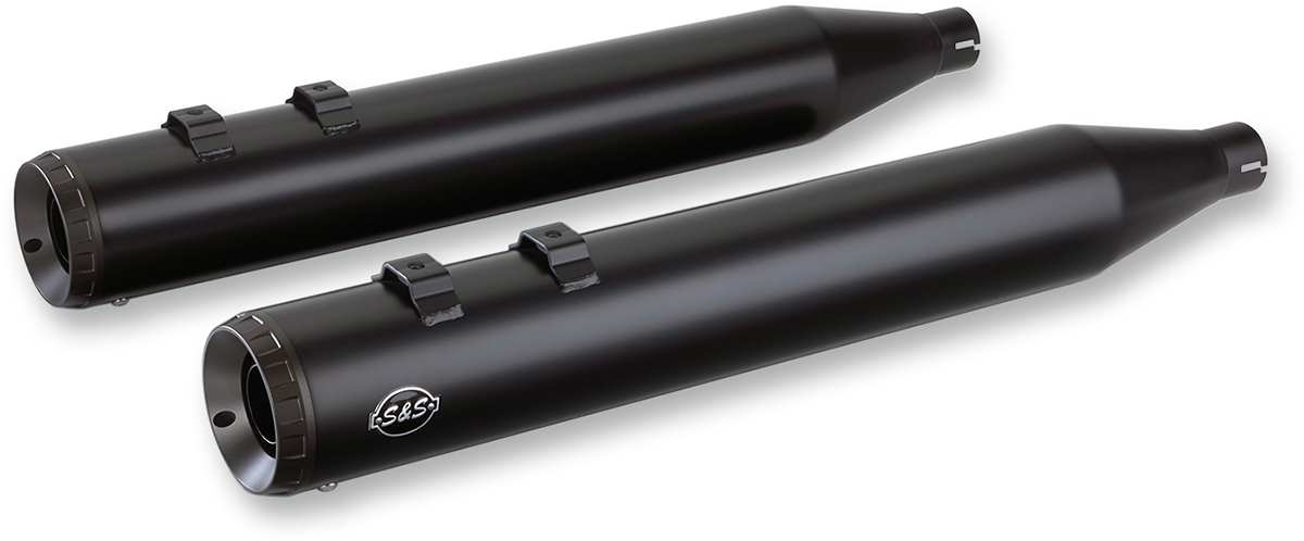 S&S CYCLE Grand National Mufflers - Black 550-0694