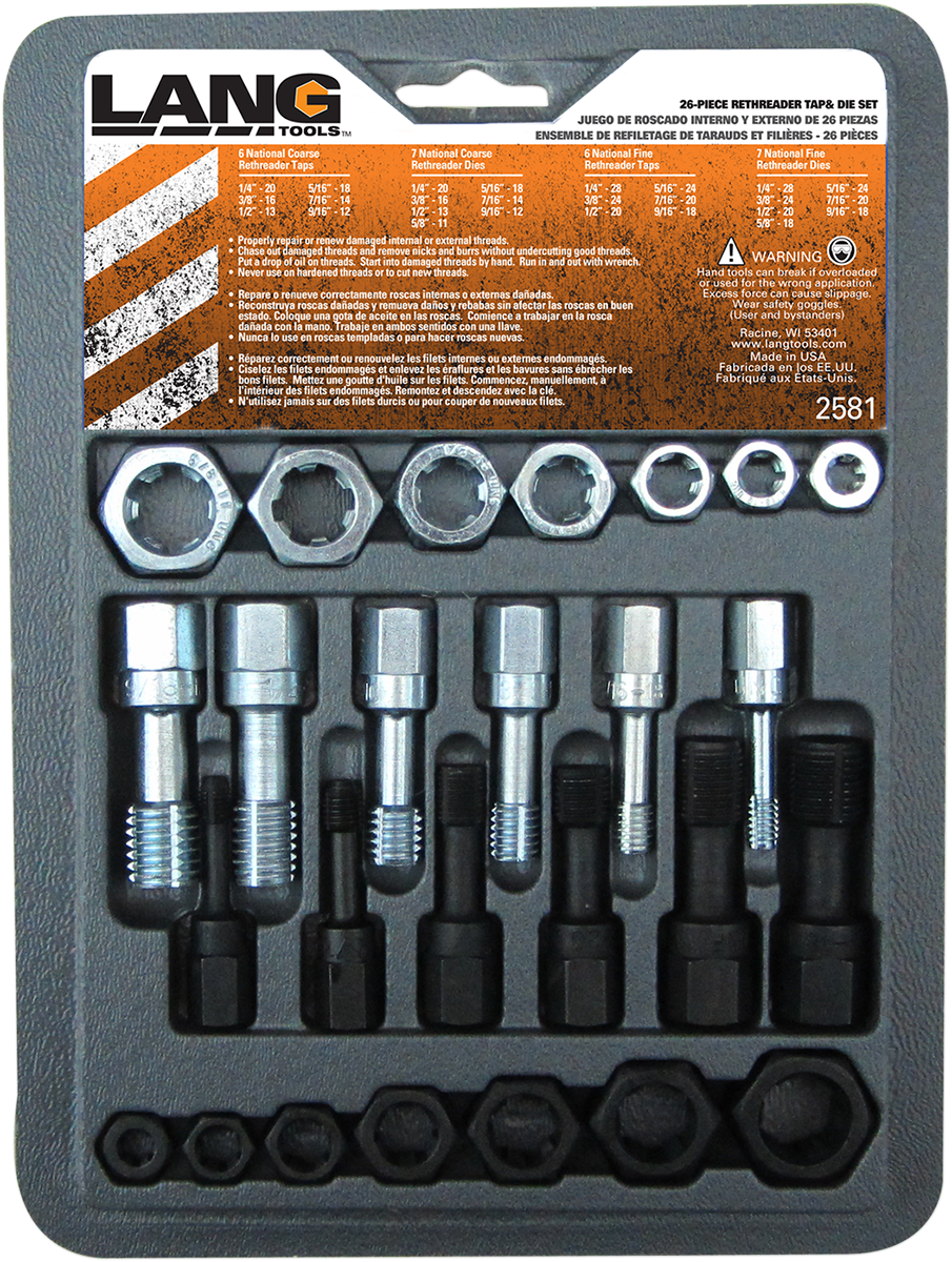 LANG TOOLS Thread Restorer - Kit - SAE 2581