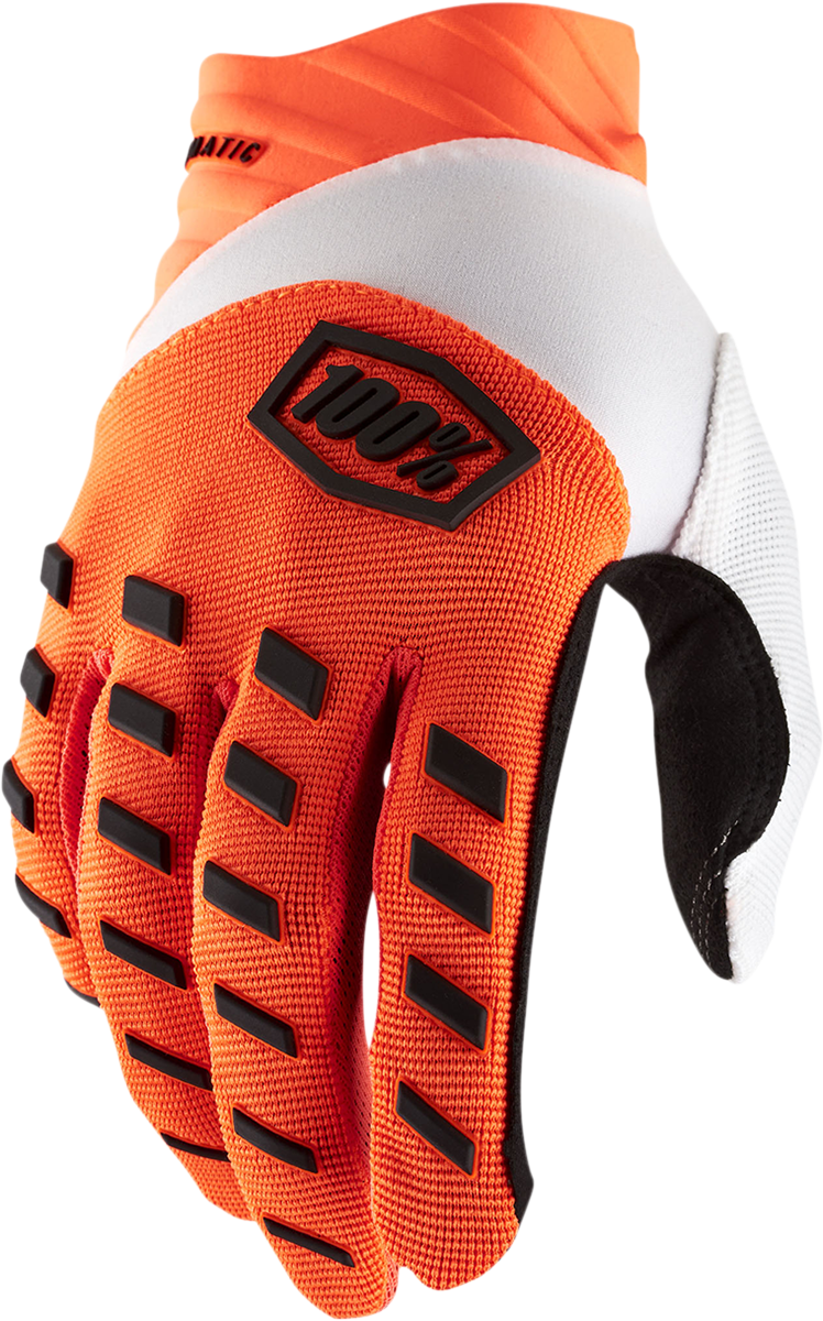 100% Airmatic Gloves - Fluorescent Orange - Small 10000-00020