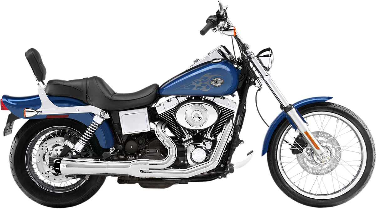 BASSANI XHAUST 2:1 Exhaust - Chrome - Megaphone - Short - '91-'05 FXD 13312R