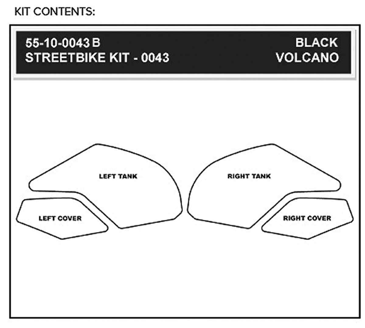 STOMPGRIP Traction Kit - Black - Kawasaki 55-10-0043B