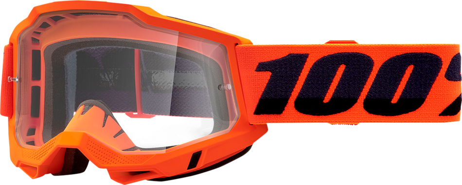 100% Accuri 2 OTG Goggles - Neon Orange - Clear 50018-00004
