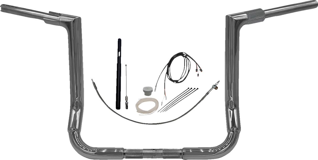 FAT BAGGERS INC. Handlebar Kit - Flat Top - 14" - Chrome 619014