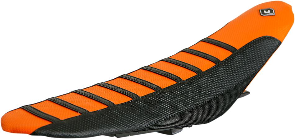 FLU DESIGNS INC. Pro Rib Seat Cover - Orange/Black - KTM '07-'11 55501