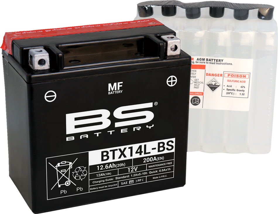 BS BATTERY Battery - BTX14L-BS (YTX) 300605