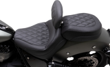 MUSTANG Solo Touring Seat - w/ Driver Backrest - Black - Diamond Stitch - Chief '22-'23 89740