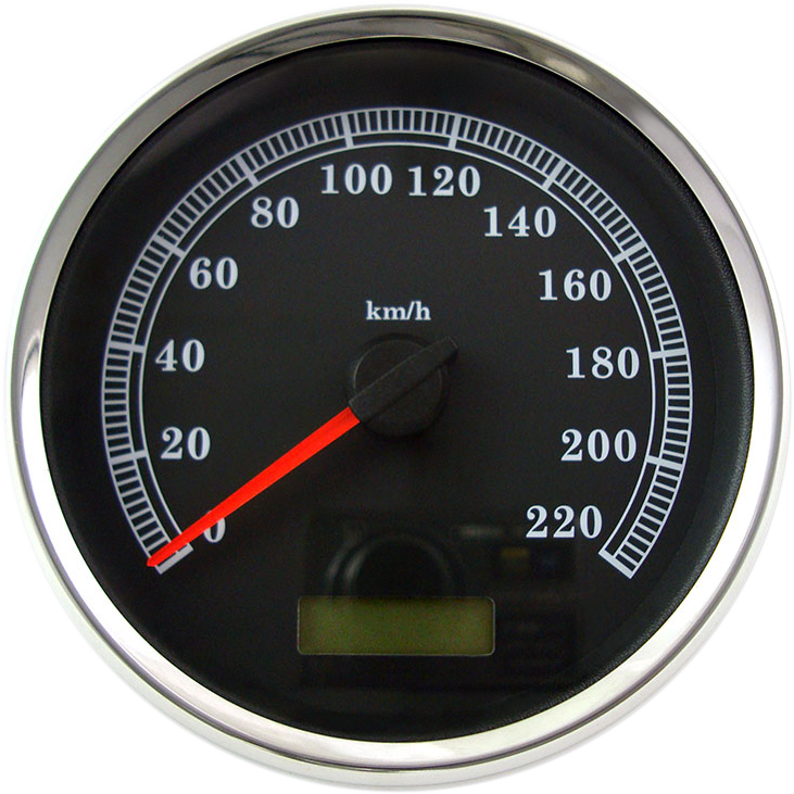 DRAG SPECIALTIES Electronic Speedometer - Black - 220 KPH SFTL S/B 04-10/FXDWG04-11 83105B