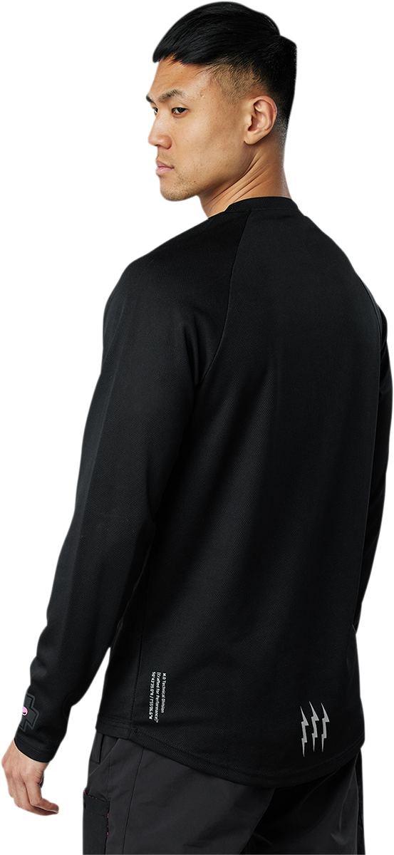 MUC-OFF USA Riders Long-Sleeve Jersey - Black - XL 20368