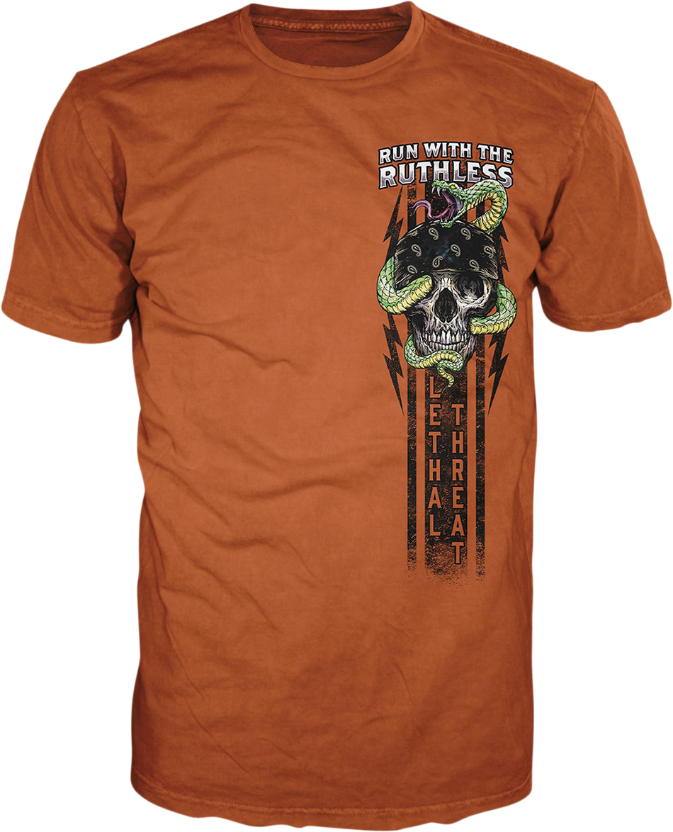 LETHAL THREAT Run with the Ruthless T-Shirt - Orange - 4XL LT20897-4XL