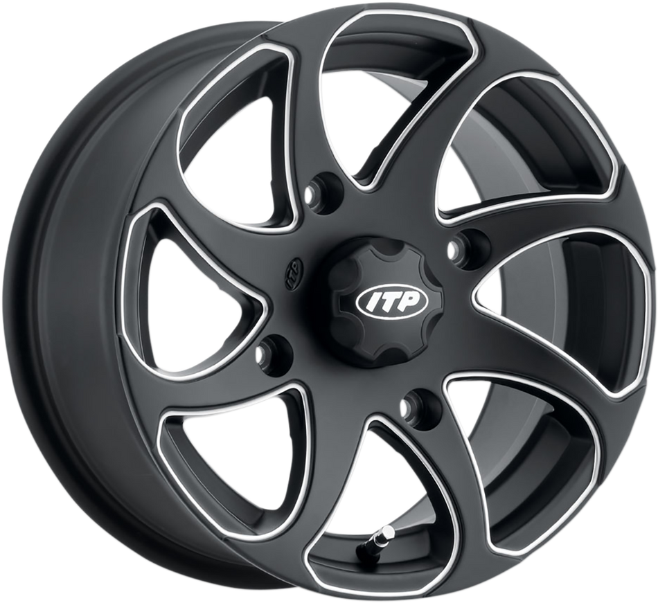 ITP Wheel - Twister - Directional - Front/Rear | Left - Milled Black - 14x7 - 4/137 - 5+2 1422328727BL