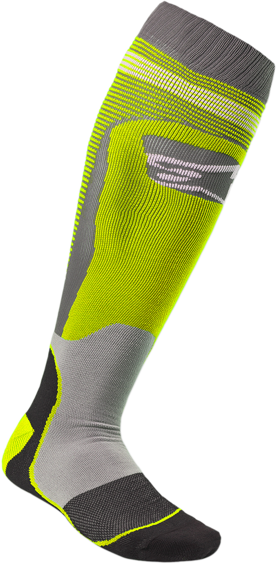 ALPINESTARS MX Plus 1 Socks - Yellow/Gray - Small/Medium 4701820-501-SM