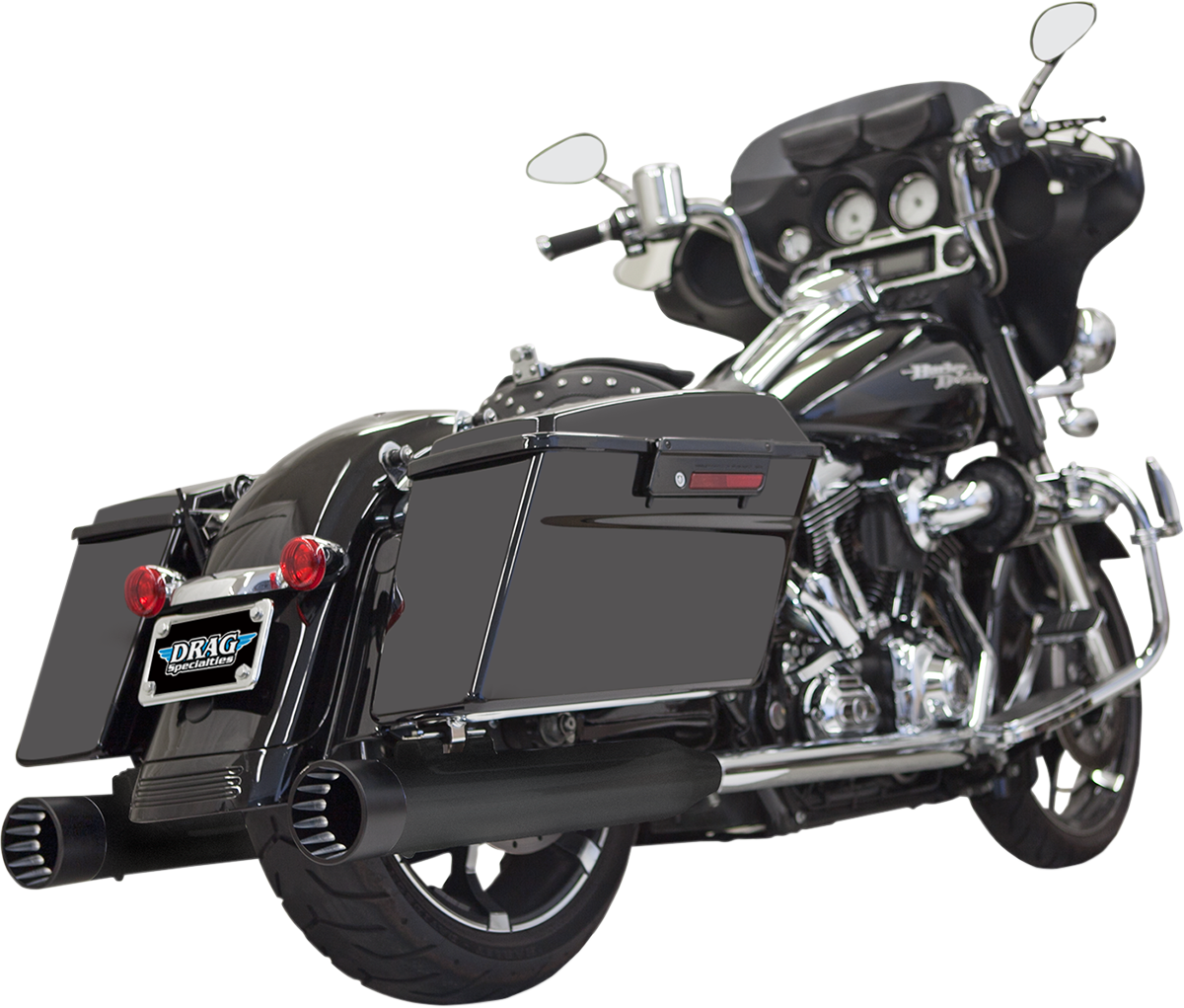 BASSANI XHAUST DNT Straight Can Mufflers for '95-'16 FL - Black 1F7DNT5B