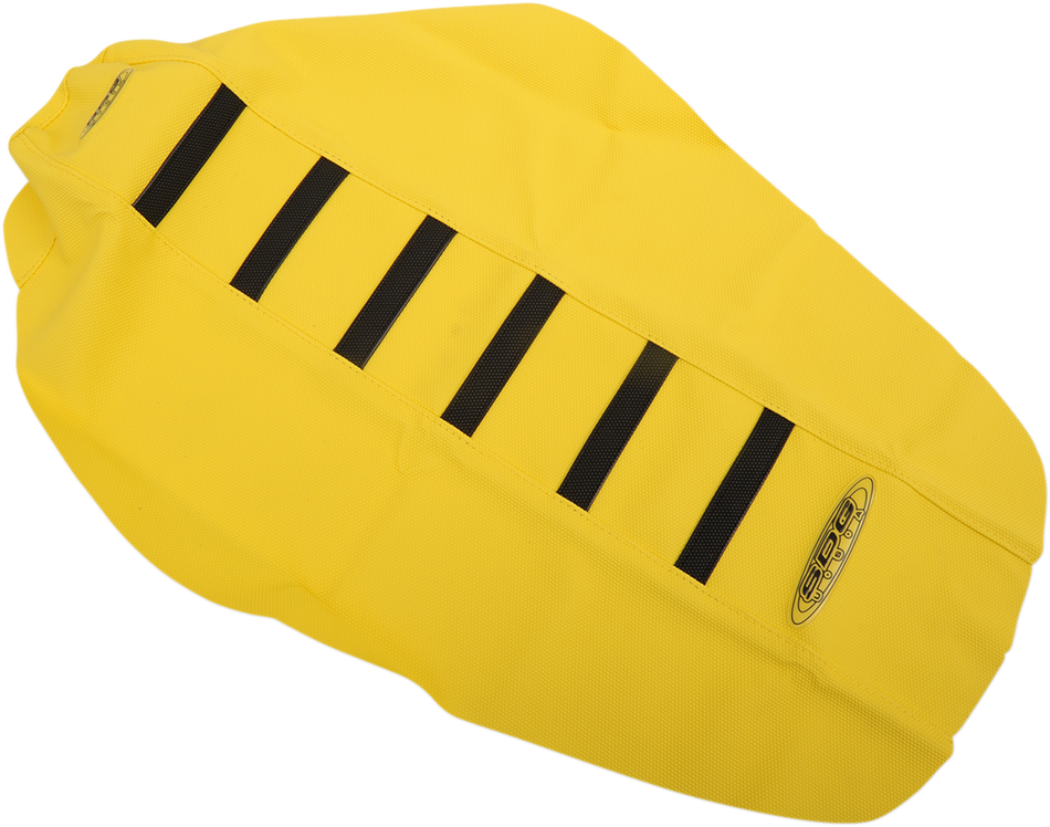 Funda de asiento SDG de 6 nervaduras - Costillas negras/parte superior amarilla/laterales amarillos 95906KYY 