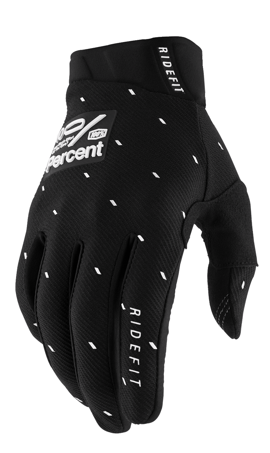 100% Ridefit Gloves - Slasher Black - Medium 10010-00036
