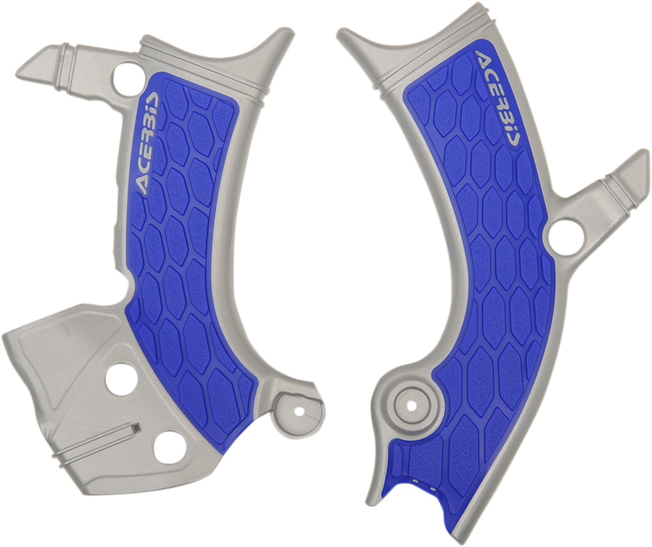 ACERBIS X-Grip Frame Guards - Silver/Blue 2689411404