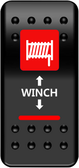 MOOSE UTILITY Rocker Switch -Winch - Red WN-I-O-R